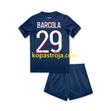 Billiga Fotbollströjor Paris Saint-Germain Bradley Barcola 29 Barn Hemma tröja 2024/25 Kortärmad